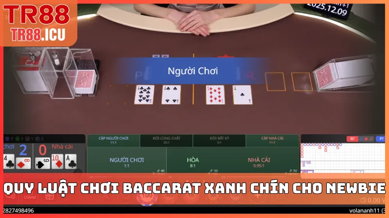 Quy luật chơi Baccarat xanh chín cho newbie